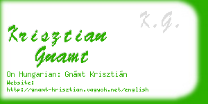 krisztian gnamt business card